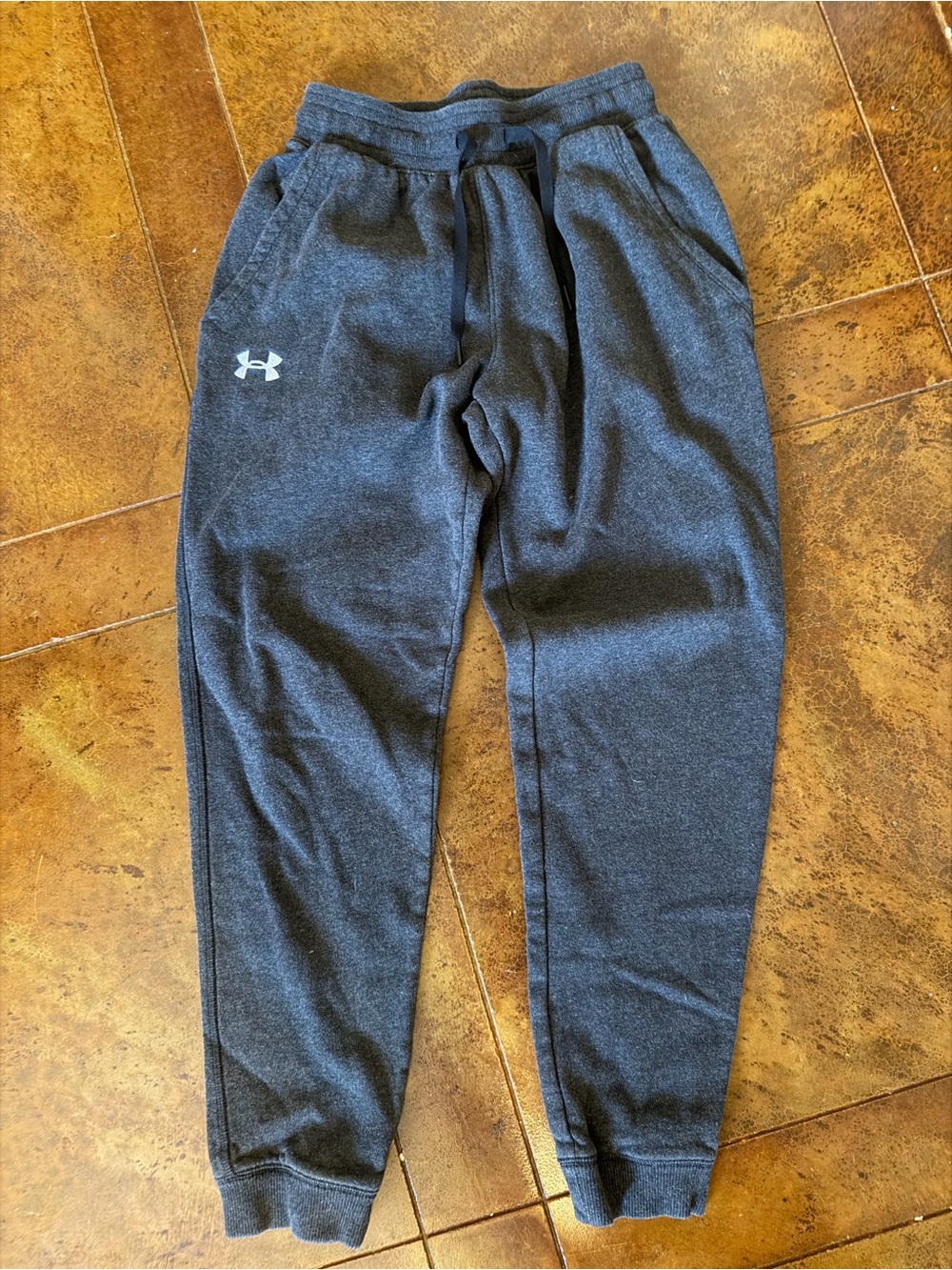 Under Armour Dark Charcoal Gray Men's Athletic Joggers